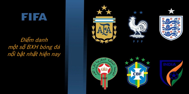Điểm danh một số BXH bóng đá nổi bật nhất hiện nay