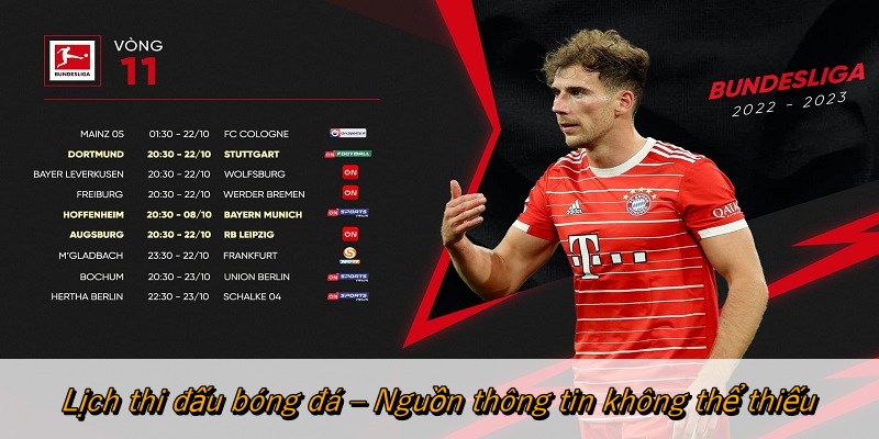 Lịch thi đấu bóng đá – Nguồn thông tin không thể thiếu